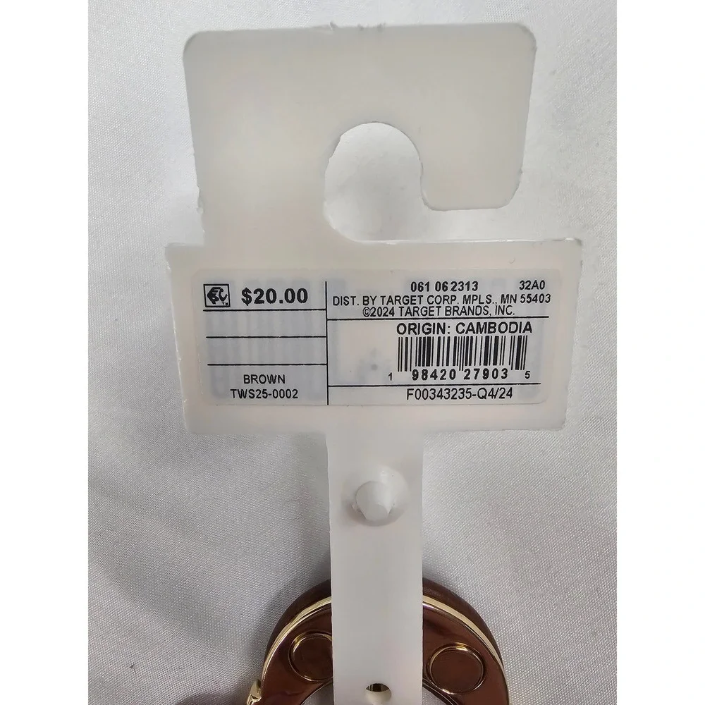 Target A New Day Brown Belt Gold Tone Buckle TWS25-0002 XS NEW‎